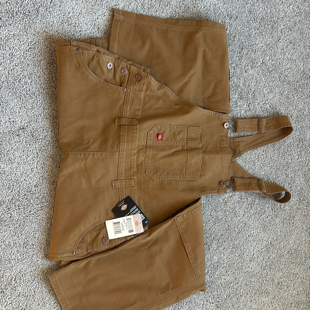 Women’s Dickies stretch double front bib overall NEW